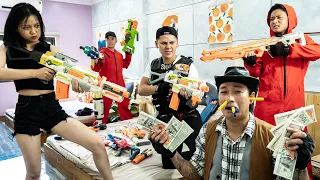 SEAL X Nerf War : Couple SWAT Warriors Nerf Guns Fight Crime Group Dr Ken Alliance Justice