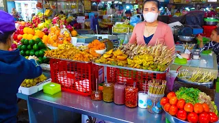 Amazing Market Walking Tour!! Walking In The Most Famous Market In Cambodia (Phsar Thom Thmey)