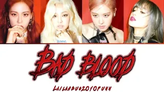 BLACKPINK-'Bad blood' (Karaoke color coded lyrics) [AI]