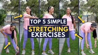 My Top 5 Simple Stretching Exercises | For Knee, Thighs, Shoulders & Chest