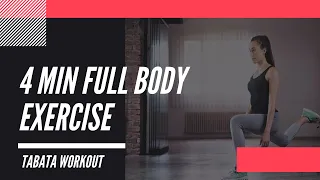 4 Min Full Body Exercise | Tabata Workout For Weight Loss | Lose Weight At Home