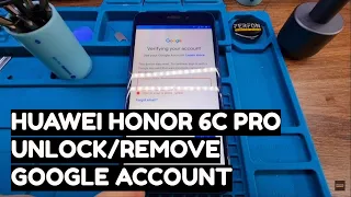 Huawei Honor 6C Pro - Bypass/Unlock Google Account FRP (JMM-L22)