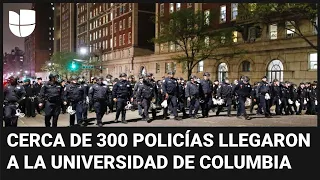 Policía desaloja a manifestantes propalestinos de la Universidad de Columbia: hay varios arrestados