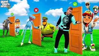 Choose The Right Door And Play Subway Surfer | Door Challenge In GTA 5