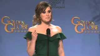 Rachel Bloom: Golden Globe Awards Backstage Interview (2016) | ScreenSlam