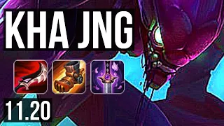 KHA'ZIX vs NIDALEE (JUNGLE) | 13/1/4, 2.1M mastery, Godlike | EUW Diamond | v11.20