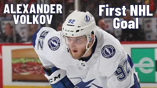 Alexander Volkov #92 (Tampa Bay Lightning) first NHL goal Feb 13, 2021
