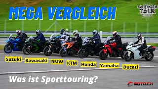 7 Sporttourer im Vergleich - BMW vs. Ducati vs. Honda vs. Kawasaki vs. KTM vs. Suzuki vs. Yamaha