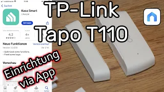 TP-Link Fensterkontakt Sensor Tapo T110 mit Kasa Heizkörperthermostat KE100 verbinden