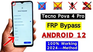 Tecno Pova 4 Pro (LG8N) FRP Bypass Android 12 | No XShare ❌ No Apps Disable | Google Account Bypass