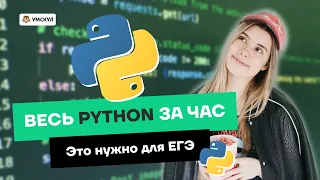 ВЕСЬ ПИТОН ДЛЯ ЕГЭ ЗА 50 МИНУТ / Все основы программирования