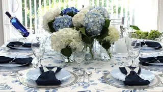 STUNNING Dollar Tree finds for A Luxe Blue Tablescape #tablescapes