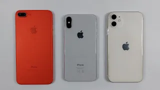 iPhone 7 Plus Vs iPhone X Vs iPhone 11 - SPEED TEST