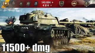 НА АДРЕНАЛИНЕ 11500 dmg M48A1 Patton 🌟🌟🌟 лучший бой World of Tanks как играют статисты wot
