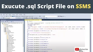 How to execute sql script files in sql server management studio