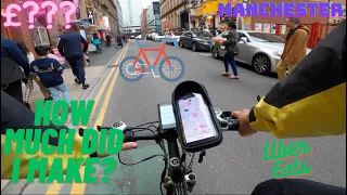 UNVEILING THE EARNINGS💰🚴‍♀️: Uber-Eats on E-Bike in Manchester! #delivery #ebike #manchester