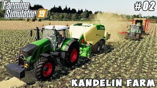 Making and selling 200+ straw bales| Kandelin Farm | Farming simulator 19 | Timelapse #02