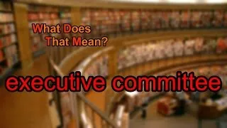 What does executive committee mean?