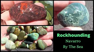 Rockhounding At " Navarro By The Sea " - Beach Hunt - Quest 4 Treasure # 630 By : Quest For Details