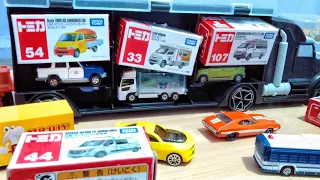 4 minutes ASMR 13 Type Tomica Cars⭐ Tomica opening and put in big Okatazuke convoy