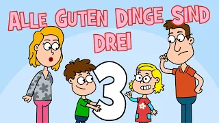 ♪ ♪ Kinderlied Zählen eins, zwei, drei | Alle guten Dinge sind drei - Hurra Kinderlieder