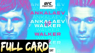 UFC Vegas 84 Early Predictions: Ankalaev vs Walker Full Card Betting Breakdown