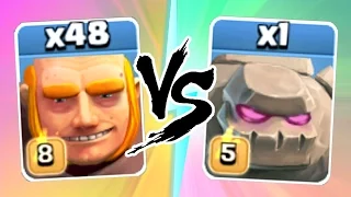 Clash Of Clans - "THE TRUTH" - Max Level 8 Giants Vs Max Golems - New July 2016 Update Game Play!