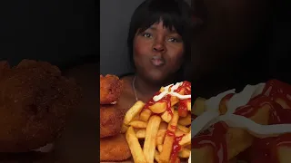 Fish & Fries 🍟 mukbang #asmr #eatingsounds #mukbang #shorts #fish #letseat #asmreating #shortvideo