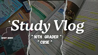 Study Vlog as a Cbse 10th Grader || Study Vlog || Class 10th Study Vlog  ||