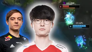 Faker's CRAZY flash juke against Caps