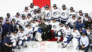 Tampa Bay Lightning accept the Prince of Wales Trophy as Eastern Conference Champions