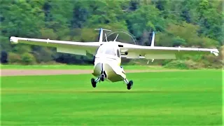 RIVIERA SEAPLANE SMOOTH LANDING on grass 1965 SIAI Marchetti FN 333 N918NS pusher sound twin boom