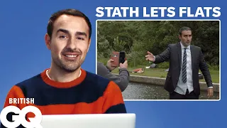 Jamie Demetriou reacts to Stath Lets Flats most iconic scenes | Action Replay | British GQ