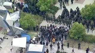 Authorities descend on encampment at UC Irvine as dispersal order issued