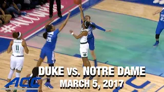 Duke vs. Notre Dame Championship Game | ACC Women's Basketball Classic (2017)