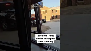 Donald Trump arrives at hospital after rally shooting