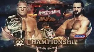 Brock Lesnar Vs Drew MacIntyre full match Wrestle menia 36/WWE Championsd