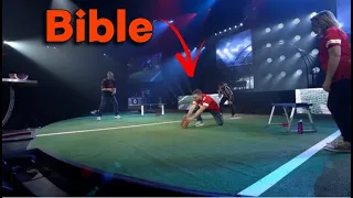 Megachurch "Pastor" punts Bible for Superbowl Themed Church Service