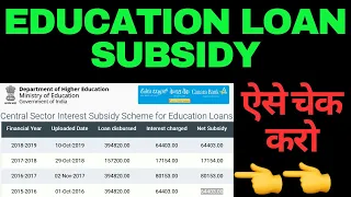 Check Your Education Loan Interest Subsidy Status Now | Jan Samarth Portal | Vidya Lakshmi Portal |