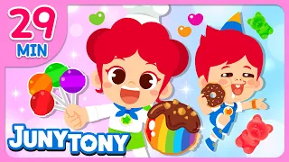 🧁🍫💖 Do You Like Dessert? | Compilation | Colorful Candy, Chocolate, Cookie | Kids Song | JunyTony