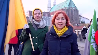 #WeStandWithUkraine - Kundgebung in der deutsch-polnischen Europastadt Görlitz-Zgorzelec