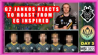 G2 Jankos Reacts To Roast From EG Inspired [MSI 2022]