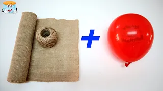 Что можно сделать из шарика, джута и мешковины
