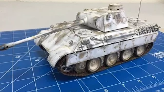 Tutorial #1 Complete step by step white washing weathering of a 1/35 Tamiya  Panther