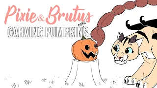 Pixie Carves A Pumpkin | Pixie and Brutus Comic Dub