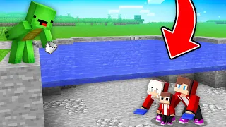 Maizen FAMILY Use FAKE WATER to Prank Mikey FAMILY in Minecraft! - Parody Story(JJ and Mikey TV)