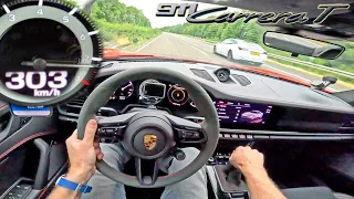 2024 Porsche 911 992 Carrera T *MANUAL* 303KM/H on GERMAN AUTOBAHN