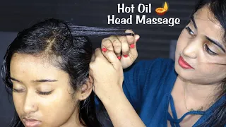 Hot Oil Head Massage For Women | Female To Female Head Massage With Loud Neck Crack | Ear Cracks