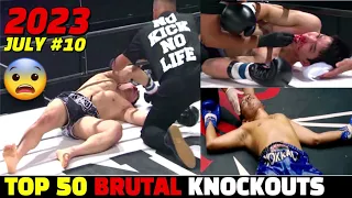 MUAY THAI & MMA, BOXING 50 Knockouts | JULY 2023 Part 10.