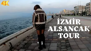 IZMİR TURKEY 2023 Alsancak, Kıbrıs Sehitleri Street 15 January Walking Tour | 4K ULTRA HD 60 Fps